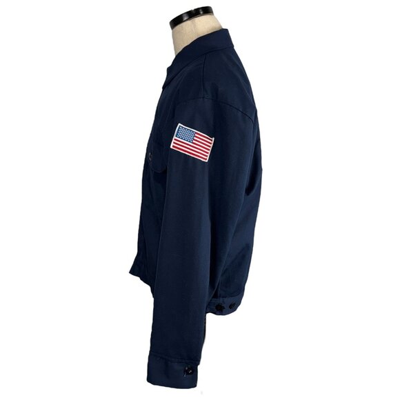 Vintage Ford Mechanic60's  Navy Blue Work Jacket By Miller Mfg Co Medium Scovill - Picture 4 of 13